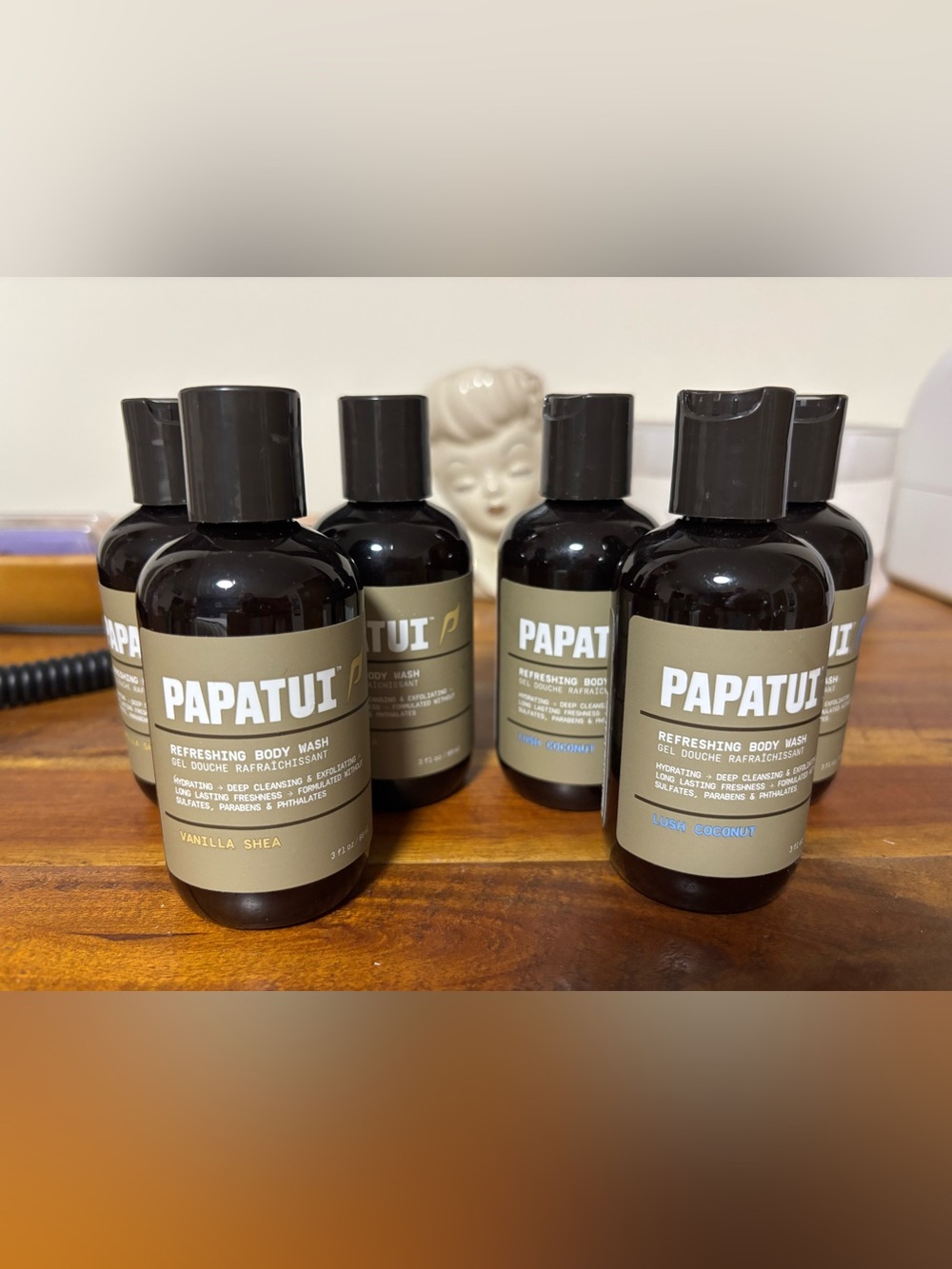 Brand New PAPATUI Shower Gel 2 scents - Lot of 6 bottles - Vanilla & Coconut
